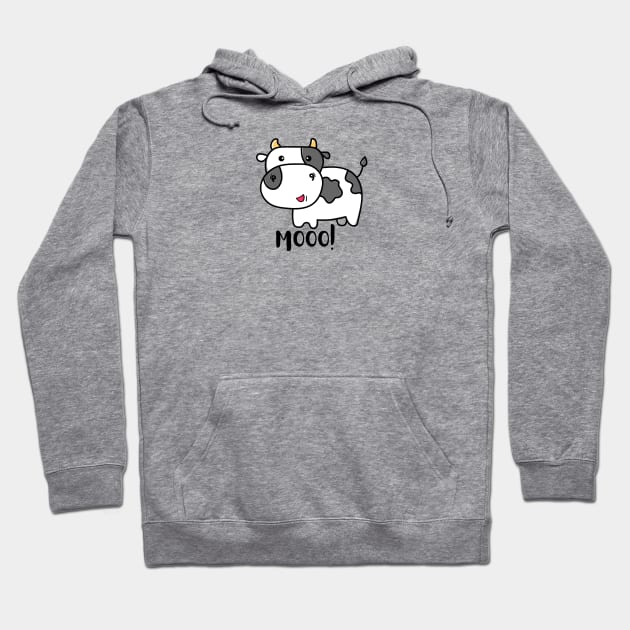 Moo - the cow Hoodie by Little Designer